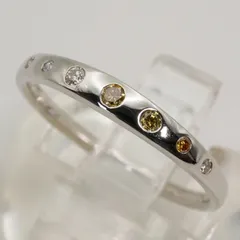 美品 GSTV Pt950 カラーダイヤ リング ドッツ/25-2326のサムネイル