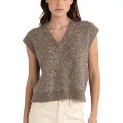 リズム レディース トップス Tシャツ ベスト ニット Rhythm Quinn Knit Vest Womens Oatmeal オートミールのサムネイル