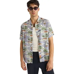 リズム メンズ トップス シャツ 半袖 Rhythm Tropical ShortSleeve Shirt Mens Mistのサムネイル