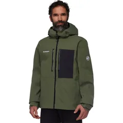 マムート メンズ アウター ジャケット・ブルゾン フーデッドジャケット ジャケット Mammut Stoney HS Hooded Jacket Mens Dark MarshBlack ブラックのサムネイル
