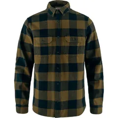 フェールラーベン メンズ トップス シャツ Fjallraven Ovik Heavy Flannel Shirt Mens Wood BrownDark Navy ネイビーのサムネイル