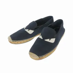 フェンディ FENDI Monster Eyes Slip On Espadrilles スエード モンスター エスパドリーユ スリッポン 靴 7 ネイビー 紺のサムネイル