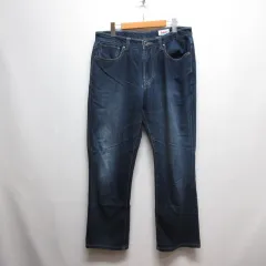 ボブソン BOBSON ストレート デニム パンツ ジーンズ 32 インディゴ 柔らかめ ジッパーフライのサムネイル