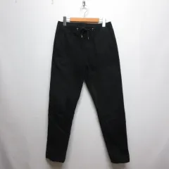 コーエン coen ストレッチ スリム イージー チノ パンツ M 黒 ブラック 7540-602-7000 ウエストゴム ジッパーフライのサムネイル