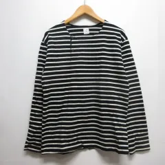 アナトミカ ANATOMICA マルニエ ヘンリーネック ボーダー バスクシャツ カットソー S 黒 ブラック 530-531-11 長袖 Tシャツ 日本製のサムネイル