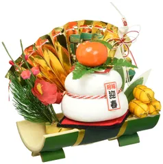 割竹(鏡餅) 玄関 15cm 正月飾り 竹 秀〆 DG-124のサムネイル