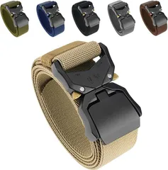 fogman タクティカルベルト サバゲー 登山 ワンタッチ おしゃれ ストレッチ (カーキ,  Free Size)のサムネイル