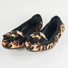 LOUIS VUITTON　ルイ ヴィトン フラットシューズ  レオパード　ハラコ スエード　ヒョウ柄　タッセル　ブラック　レディース 　FA0142のサムネイル