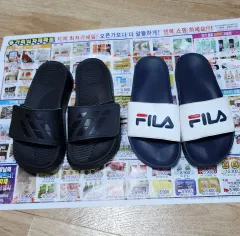 225 スリッパ 2個まとめ/FILA/厚底のサムネイル