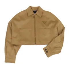 プラダ トライアングルロゴ キャメル ブルゾン P5360 S000 165 レディース ブラウン PRADA【中古】 【アパレル・小物】のサムネイル