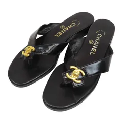 シャネル ココマーク ターンロック モチーフ サンダル レディース ブラック CHANEL【中古】 【アパレル・小物】のサムネイル