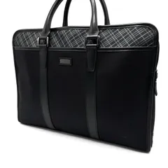 【良品】Burberry バーバリー ノバチェック ハンドバッグ ビジネスバッグ キャンバス ナイロン A4可 ファイル ブラック 黒 メンズのサムネイル