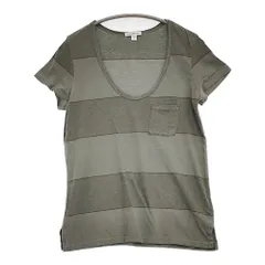 JAMES PERSE USA製 サイズ2 ポケット Uネック 半袖Ｔシャツ カットソー グレー系 レディース ジェームスパース【中古】6-0707S♪のサムネイル