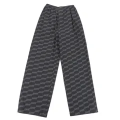 未使用品▲BALENCIAGA バレンシアガ 658883 コットン100％ BBモノグラム イージーパンツ ブラック グレー 46 イタリア製 正規品 メンズのサムネイル