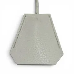 美品▼HERMES エルメス ヴィンテージ レザー シルバー金具 マルジェラ期 クロシェット ネックレス ライトグレー □E刻印 仏製 メンズのサムネイル
