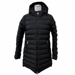 美品★Pyrenex ピレネックス SPOUTNIC LONG スプートニック ロング ロゴワッペン・フード付 ZIP UP ダウンコート ブラック 38 正規品のサムネイル