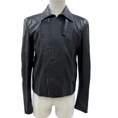 極美品□GUCCI グッチ ヴィンテージ レザー トムフォード期 シングル/ダブル ライダースジャケット ブラック 46 イタリア製 メンズのサムネイル