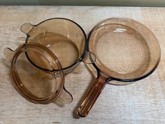 ビンテージコーニング片手鍋 耐熱ガラス パイレックス corning