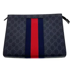 GUCCI グッチ GGスプリーム クラッチバッグ クラッチバッグ 475316 メンズ ブラック 中古のサムネイル