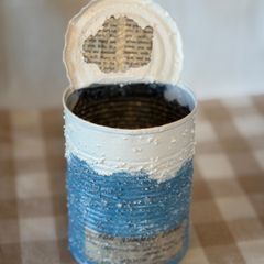 ④リメ缶 リメイク缶 ヴィンテージ ジャンク 植木鉢/プランター/鉢
