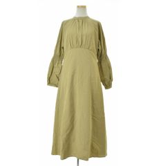 【Bab×KANAMI】Shirring Onepiece マキシ長袖ワンピース