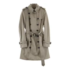 BURBERRY (バーバリー) プローサム コットン ダブルブレスト トレンチコート ベージュのサムネイル