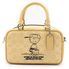 COACH (コーチ) ×PEANUTS SATCHEL CROSSBODY BAG SIGNATURE CANVAS CHARLIE BROWN 2WAY ショルダーハンドバッグのサムネイル