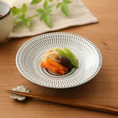 小石原焼 宝山窯 6寸皿 飛鉋 16.5cm 取り皿 中皿 ケーキ皿 銘々皿 陶器 和食器 民藝のサムネイル