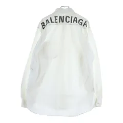 BALENCIAGA (バレンシアガ) バックロゴプリント ボタンダウン オーバーサイズ 長袖シャツ コットン ホワイト 556878のサムネイル