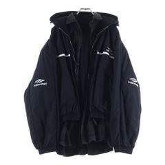 BALENCIAGA 3B スポーツアイコン フーデッドトラックジャケット 黒