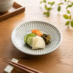 小石原焼 宝山窯 飛鉋 4寸皿 12cm 取り皿 銘々皿 和食器 丸皿 陶器 民藝 伝統工芸 福岡県 おしゃれのサムネイル