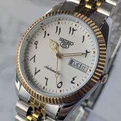 稼働品 SEIKO セイコー5 自動巻き 80s ヴィンテージ ホワイト文字盤