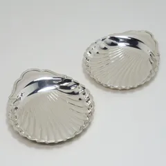 《Christofle クリストフル》　Coquille コキーユ　シェル型プレート 2枚セット　ボンボンディッシュ　アクセサリートレー　N-31のサムネイル