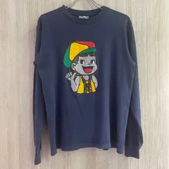 United Sports 90s usa製 ラスタカラーペコちゃんプリント ロンT ネイビー サイズM ［G0534］のサムネイル