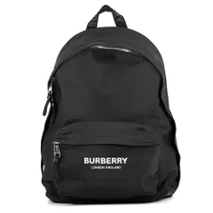 バーバリーバックパック ナイロン ブラック ロゴ 8016109 BURBERRY バッグ リュック ブラック 黒 白のサムネイル