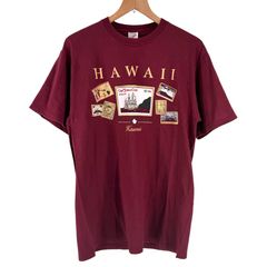 90s USA製 JERZEES ジャージーズ プリントTシャツ L Hawaii ハワイ メンズ 古着