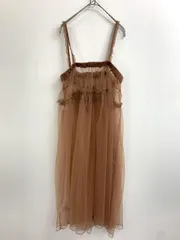 展示品■FREAK'S STORE フリークスストア 2way チュール キャミ ワンピース sizeF/ベージュ ■◆ レディースのサムネイル