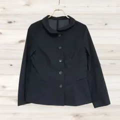 A2021 ジャンニロジュディチェ GIANNI LO GIUDICE ジャケット アウター(40) 羽織 黒 無地 シンプル 日本製 オフィカジ 通勤 着回し ボタンのサムネイル