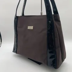 VALENTINO GARAVANI ヴァレンティノ ガラヴァーニ トートバッグ ナイロン Vロゴ ゴールド金具 ブラウン ブラックのサムネイル
