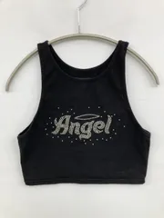 SHAGGIE シャギー タンクトップ FREE ブラック カップなし 無地 前面プリント ビジュー レディースのサムネイル