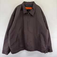 古着 レッドキャップ RED KAP ジャケット ワーク 大きいサイズ 作業着 フルジップ 襟付き 中綿 2XL  ブラウン 無地 メンズのサムネイル