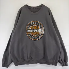 古着 ハーレーダビッドソン HARLEY DAVIDSON スウェット バックプリント クルーネック トレーナー ロゴ 大きいサイズ  グレー メンズのサムネイル