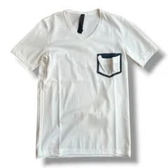 参考上代14,300円 未使用品 wjk denim pocket-T デニムポケットTシャツ 半袖カットソー ダブルジェーケー 7943 ホワイト S 2422G1のサムネイル