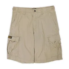 ポロジーンズ POLO JEANS 90s 00s リップストップ カーゴショーツ ハーフパンツ ミリタリー PRL ラルフ USA ヴィンテージ アメリカ 古着 メンズ ショートパンツ ベージュ カーキ W32【中古】のサムネイル