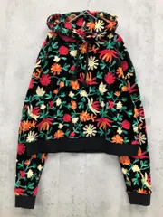ZARA KNIT ザラ フラワー刺繍 ベロア プルオーバー パーカー sizeL/マルチカラー ■■ レディースのサムネイル