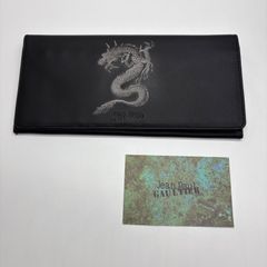 ジャンポールゴルチエ 三つ折財布 ドラゴン 龍 レザー 黒 - メルカリ