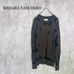 『MIHARA YASUHIRO』ミハラヤスヒロ（S）クルーネック ダメージ ニット セーターのサムネイル