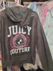JUICY COUTURE ジューシークチュール ベロア フーディー Tシャツ ブラウン Lのサムネイル