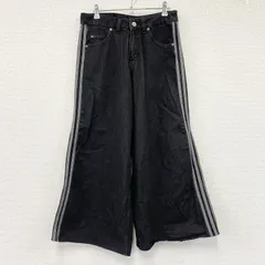 adidas　アディダス　デニムパンツ/ジーンズ　ジップフライ　黒　ブラック　W28サイズ　古着のサムネイル