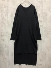 BRISS POINT ブリスポイント Vネック 前後差 サイドスリット チュニック ワンピース sizeF/黒 ■◇ レディースのサムネイル